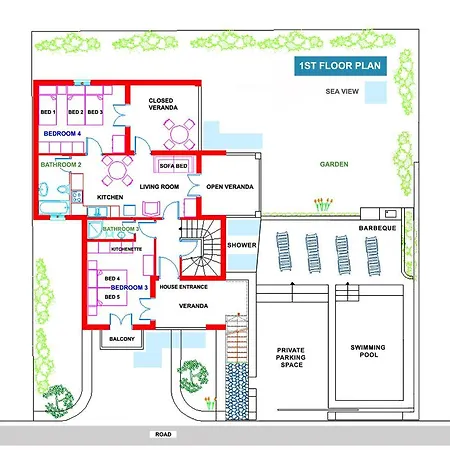 Danae - Seaside With Pool & Hot Tub Villa